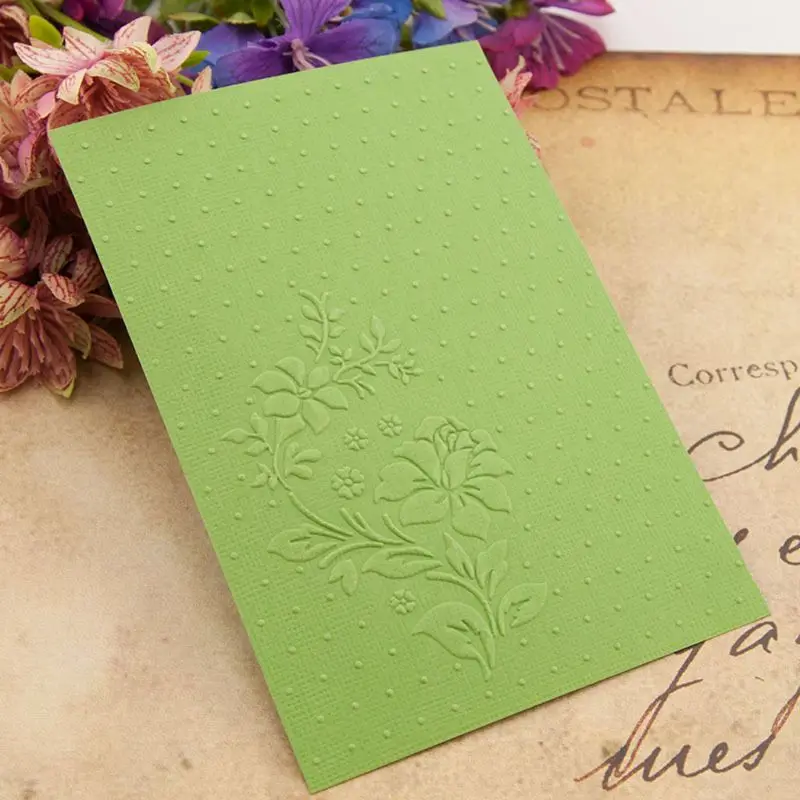 Unipue Flower Plastic Embossing Folder Template DIY Scrapbook Photo Album Card Making Decoration Crafts | Дом и сад
