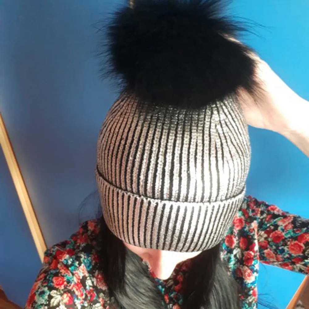 Модная женская шапка теплые вязаные зимние шапки с бархатными пушистыми