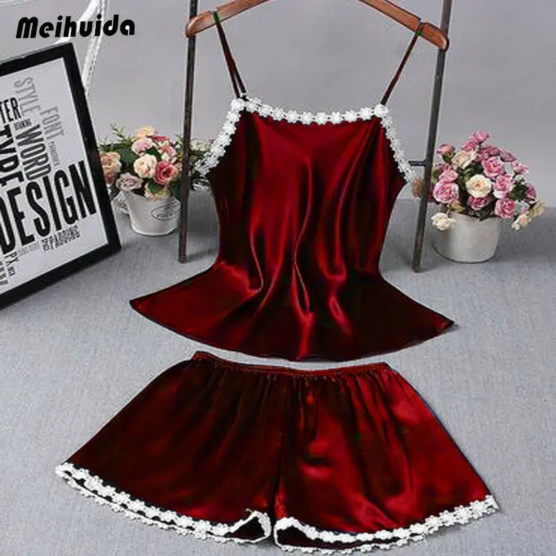 Кружевные пижамные комплекты с цветочным рисунком из 2 предметов Женская