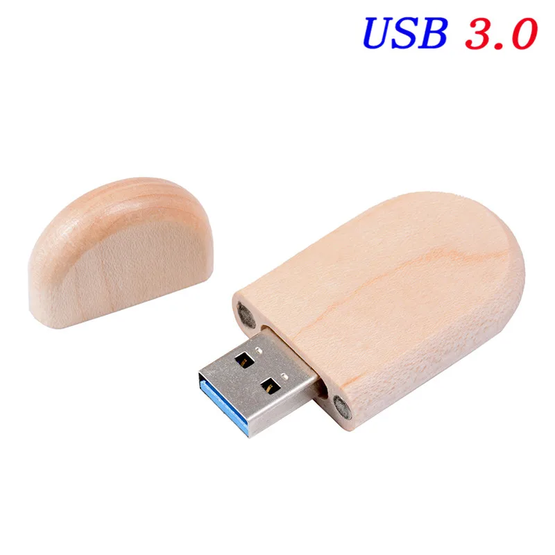 JASTER USB 3,0 логотип на заказ Деревянный+ коробка персональный логотип ручка-накопитель 8 ГБ 16 ГБ 32 ГБ 64 Гб usb флеш-накопитель Флешка карта памяти - Цвет: Maple