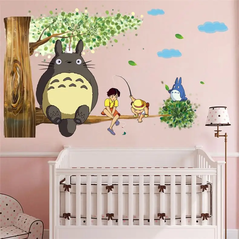 EWAYS Мультяшные игры тематическая Настенная Наклейка TOTORO настенная наклейка 4