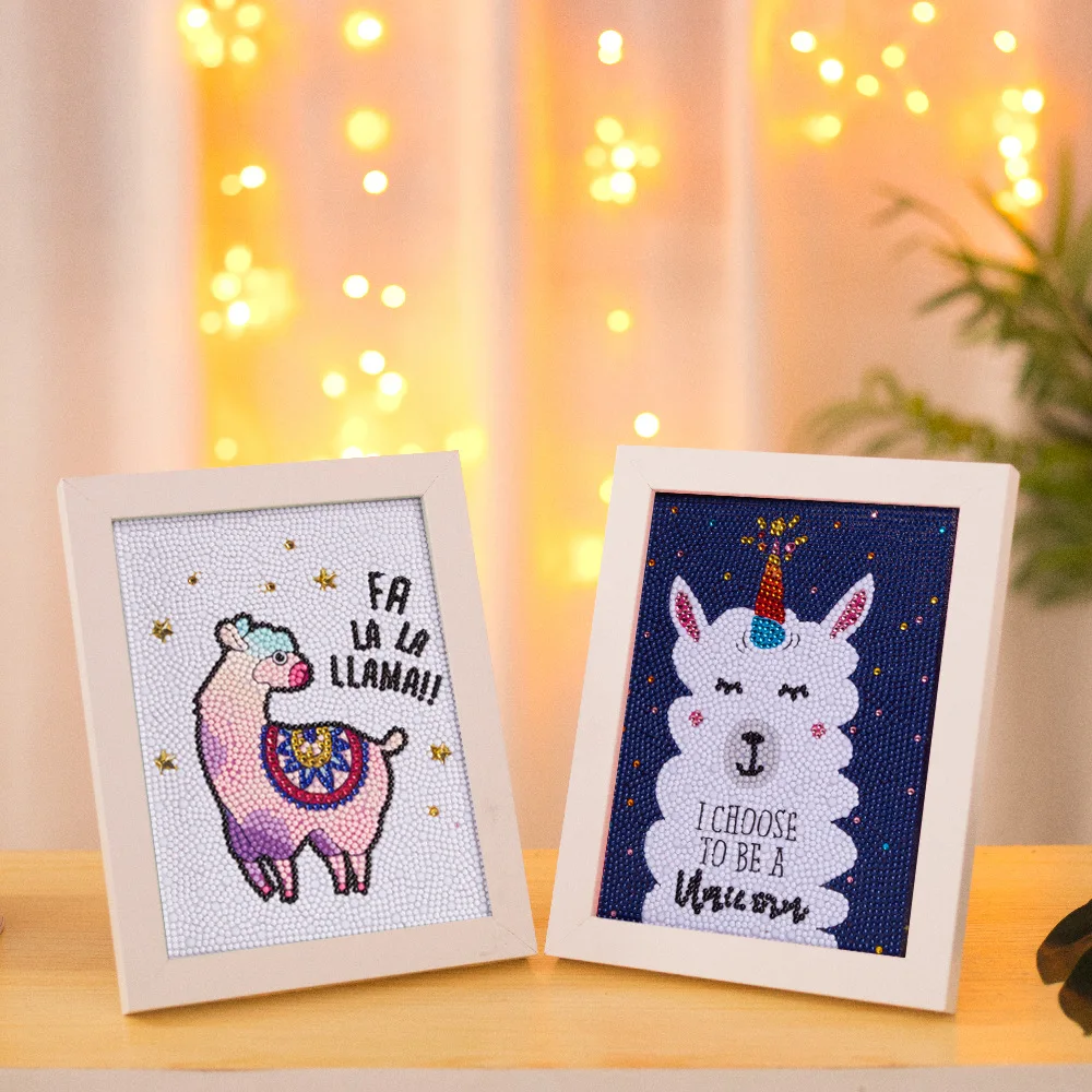 

5D DIY Diamond Painting Number Art Kits for Kids With Framev Children Bedroom Decor Mosaic Embroidery Handicrafts Painting Gift