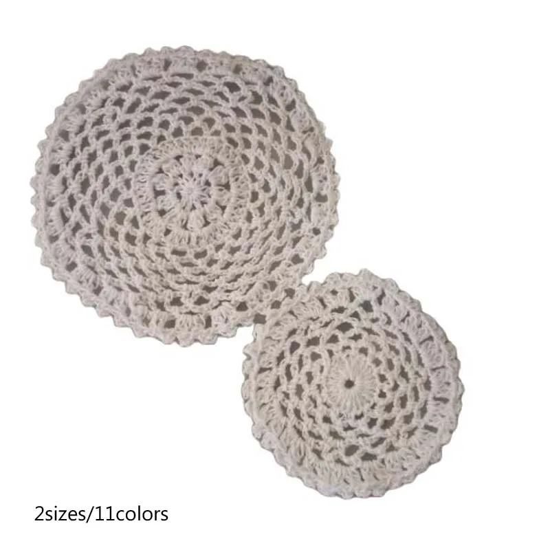 Лидер продаж крючком стол место коврик из ткани на шнуровке хлопковая салфетка