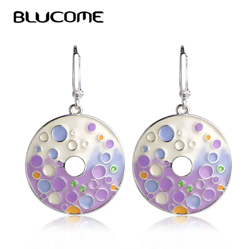 Blucome специальные круглые серьги с подвесками в форме пузырьков фиолетовые из