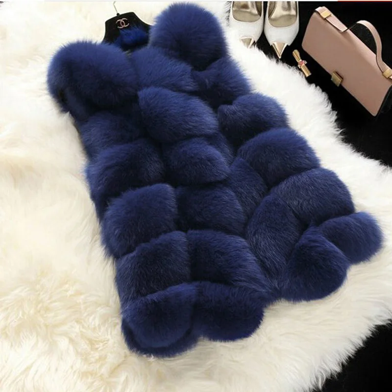 Новинка 2019 меховой жилет женские зимние модные средней длины искусственный