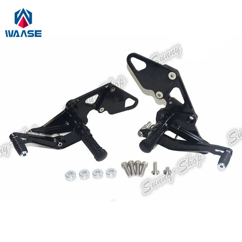 Waase для Yamaha MT 07 MT07 FZ FZ07 2013 2014 2015 2016 CNC Регулируемые задние комплекты Rider Rearset