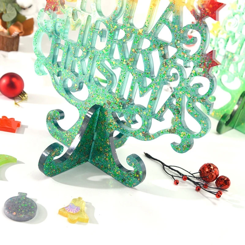 

Christmas Tree Ornaments Epoxy Resin Mold Merry Christmas Home Decor Silicone Mould Christmas Theme Feastival Art Crafts