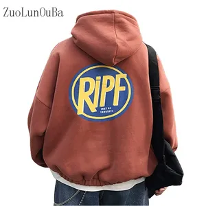 Толстовка мужская с длинным рукавом, свитшот с надписью, худи, бархатный Свободный пуловер в стиле Харадзюку, весна-осень