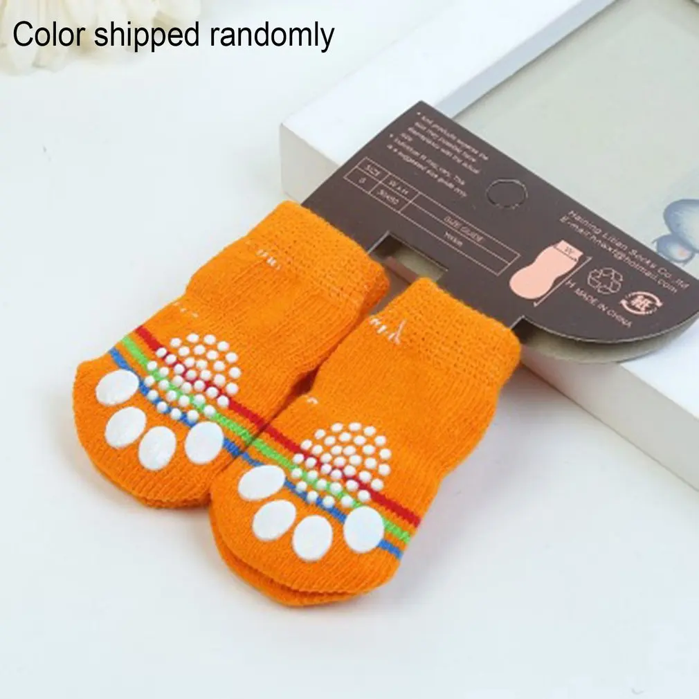 Модные Мультяшные милые носки для домашних питомцев, мягкие удобные хлопковые носки, обувь, нескользящие носки для собак, толстые теплые но...
