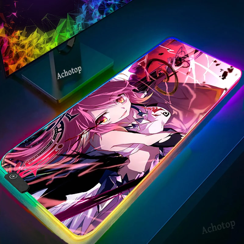 

RGB No Game No Life Anime Mouse pad Wrist Rest Soft Silica gel Breast Sexy hip Office decor Comic Peripheral Kawaii palymat LED
