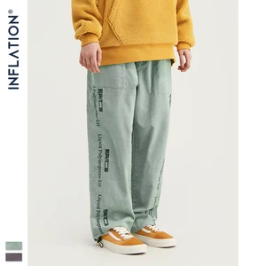 INFLATION 2020 коллекция, мужские повседневные брюки, широкие, вельветовые, свободные, комбинезоны, однотонные, мужские вельветовые штаны 93389W