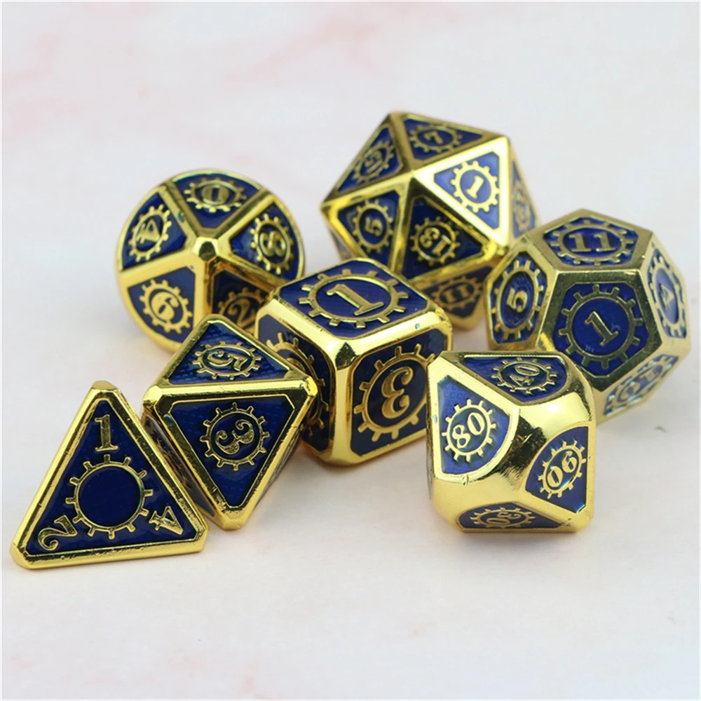 

Dnd dice polyhedral metal dice set dungeon and dragon d&d rose purple tabletop rpg gear dice with bag D20 D12 D10 D8 D6 D4