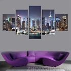 Абстрактные декоративные настенные модульные картины, 5 панелей, картина в рамке из Нью-Йорка для гостиной, спальни, принты