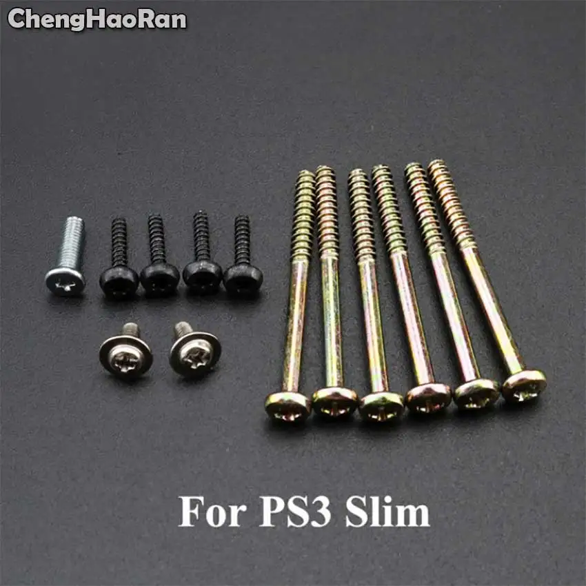 ChengHaoRan Screws Metal Full Set Replacement Repair Kit for Sony Playstation PS3 Slim 2000 3000 Controller Console | Электроника