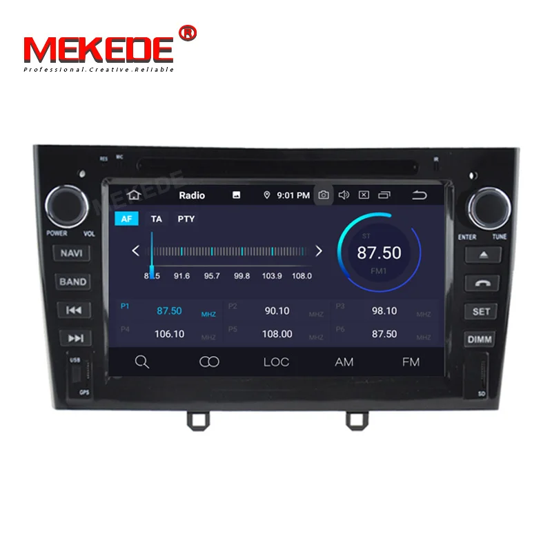 7 дюймов Android9.0 2 Din автомобильный DVD радио мультимедиа плеер gps навигации для peugeot 308