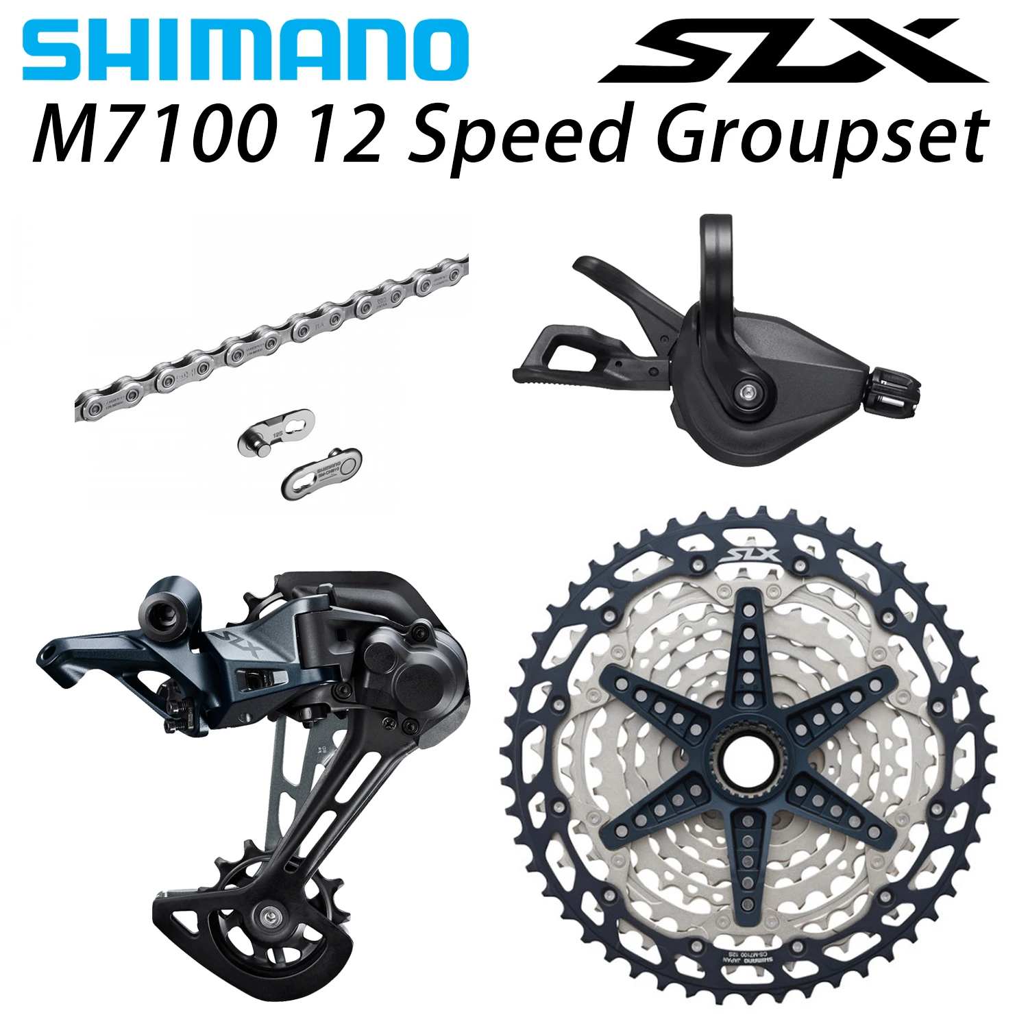 SHIMANO DEORE SLX M7100 1x12S MTB 22 скорости 10 51t указано Sl + rd cs hg переключения передач задний