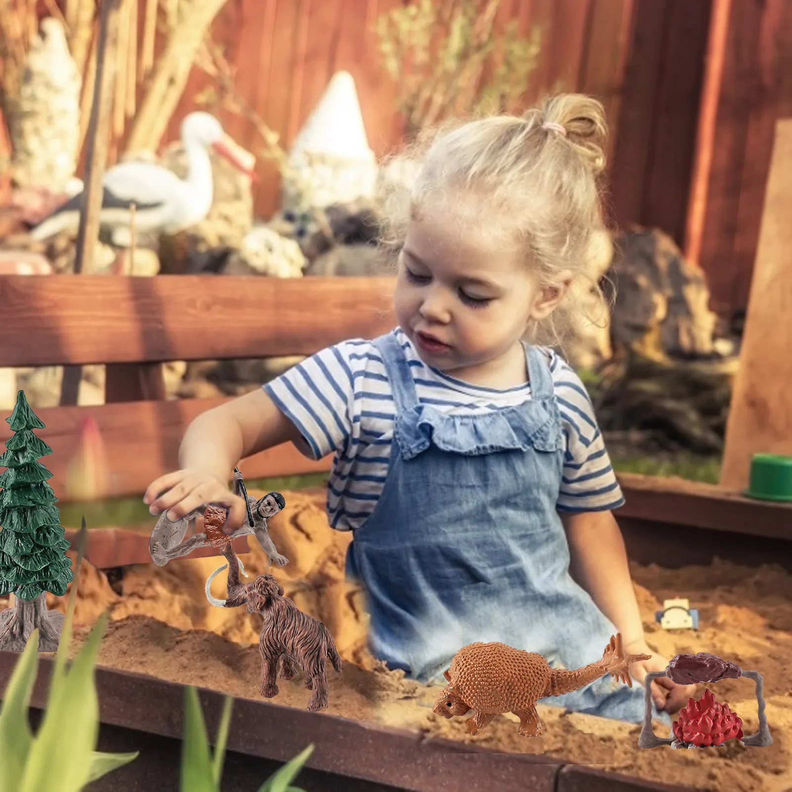 Имитация ледяного возраста примитивный лес охота доисторическая жизнь модель