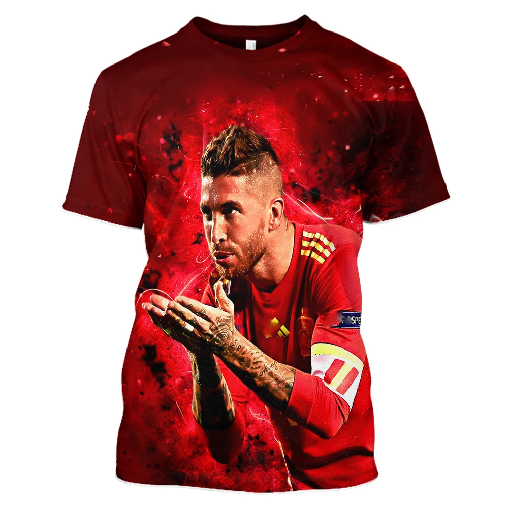 LBG новинка 3D принт Реал Мадрид футболка для футбола мужчин и женщин модная