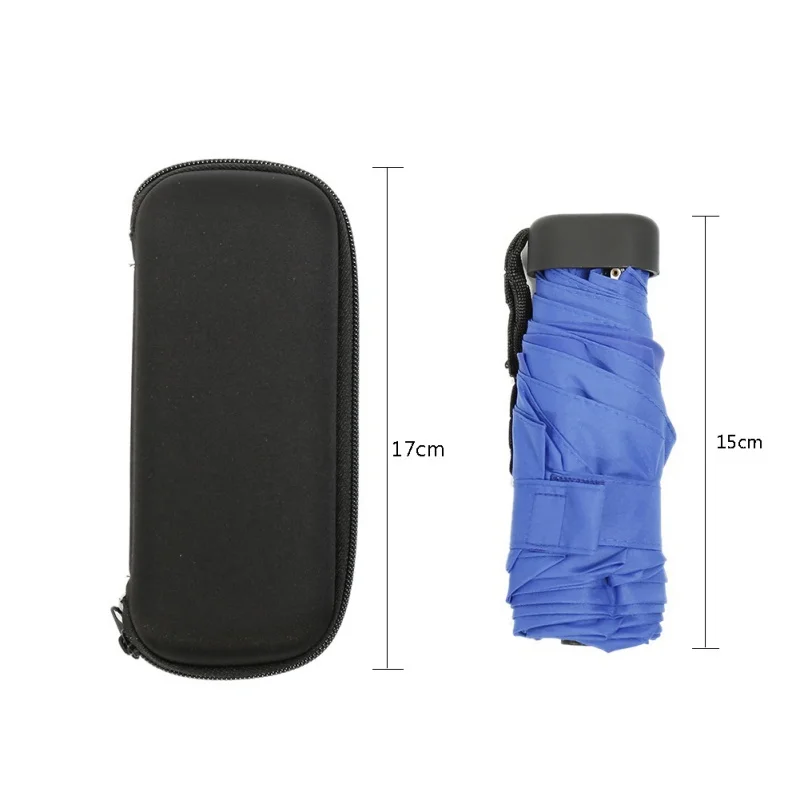 Женский роскошный легкий зонт пять складывающихся неавтоматический дорожный