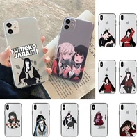 japanese anime kakegurui jabami yumeko phone case for iphone 13 11 12 pro xs max 8 7 6 6s plus x 5s se 2020 xr case