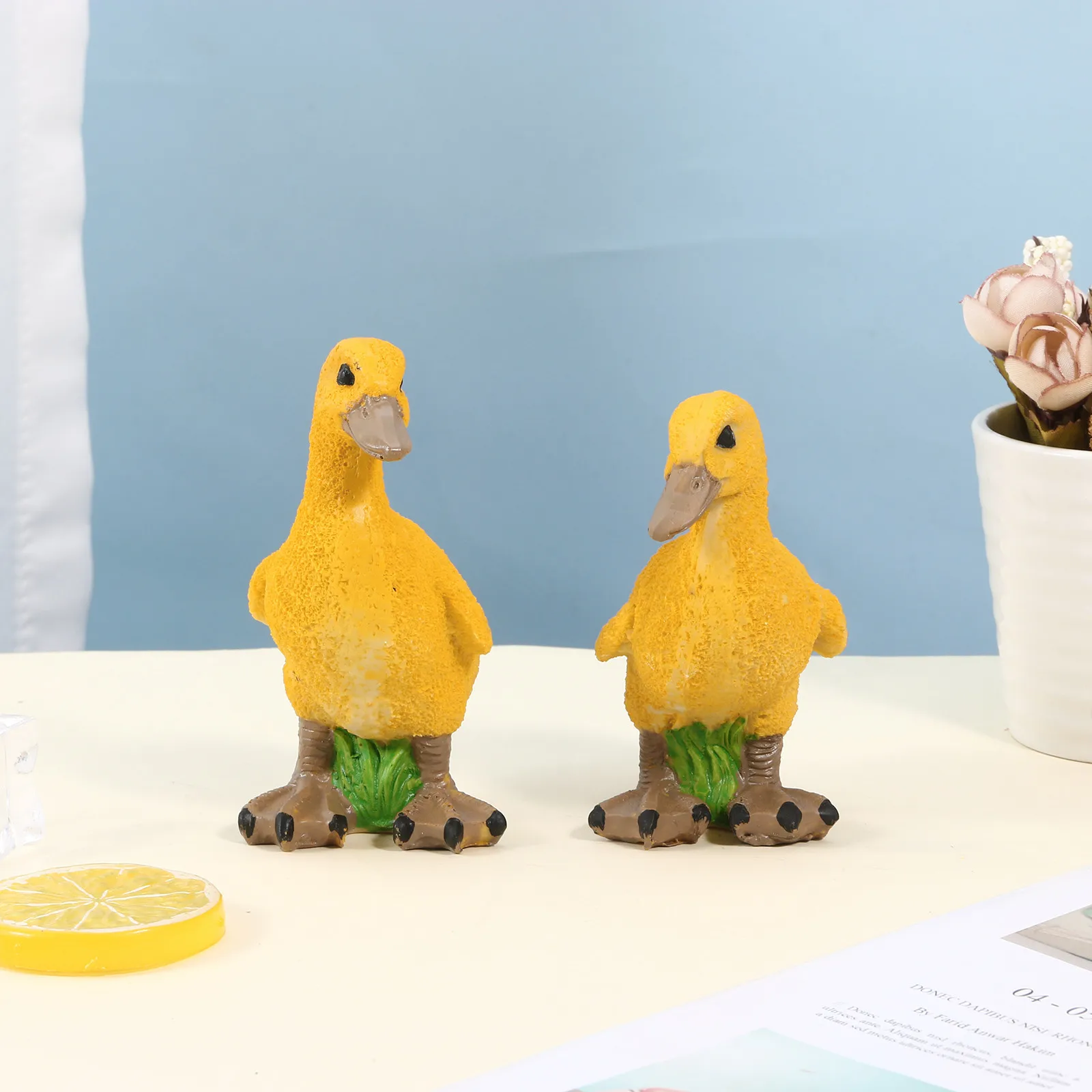 

Resin Birds Statues Rural Style Garden Decoration Outdoors Sculpture Home Decor Craft Creative Figurine ogrd