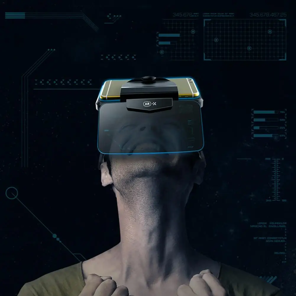 Ar очки 3D VR наушники Виртуальная реальность 3D очки картонные VR гарнитуры для 4,7-6,3 дюймового телефона для FIIT VR AR-X шлем