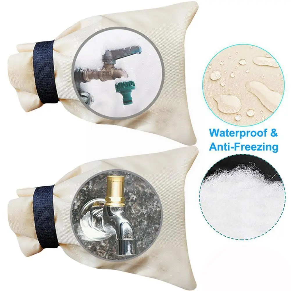 

1pcs Outdoor Faucet Cover Anti-freeze Hose Bib Water Frost Cover Protector Winter Tap Faucet Cloth Accessories C D0d2