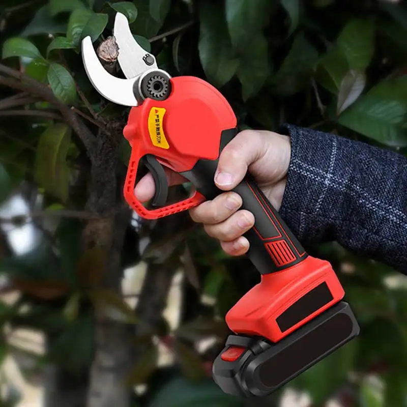 Rechargeable Cordless Electric Pruning Shears Fruit Tree Branch Pruner Lithium Battery Scissors Garden Cutter Tool