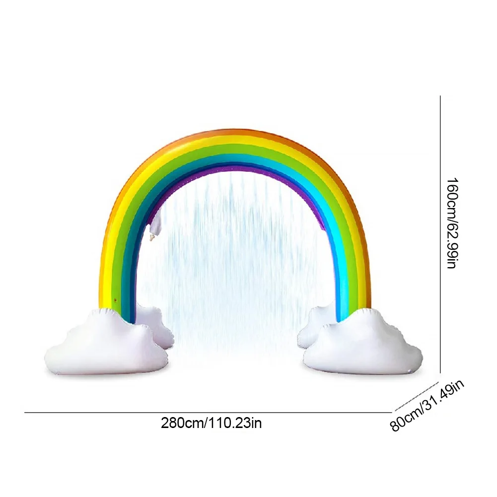 

Summer Children's Inflatable Sprinkler Toy Rainbow Yard Safe Large Summer Water Spray For Outdoor Use