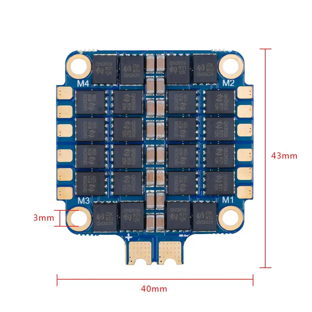 IFlight SucceX E 45A на возраст от 2 до 6 лет с BLHeli_S 4 в 1 ESC 40*43 мм поддержки DShot DShot150/300/600/MultiShot/