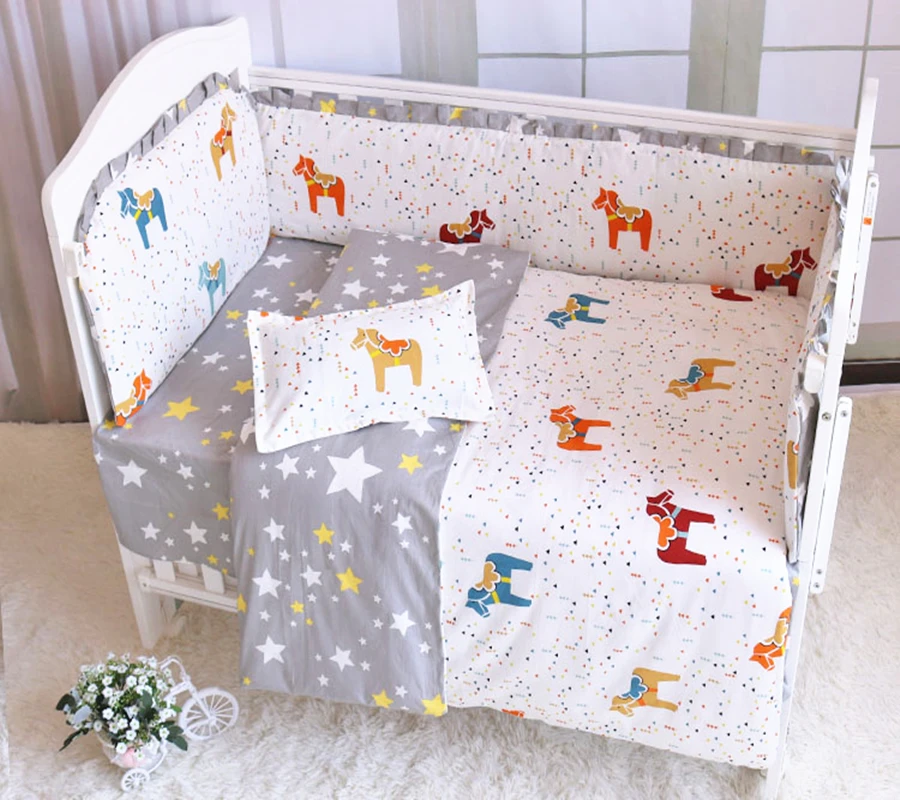Детский комплект постельного белья из хлопка с принтом Колыбель для