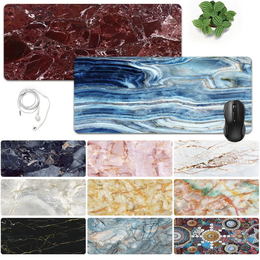 

Waterproof PU Leather Marble Pattern Computer Mousepad Large Mouse Mat Anti-slip Game Mouse-pad