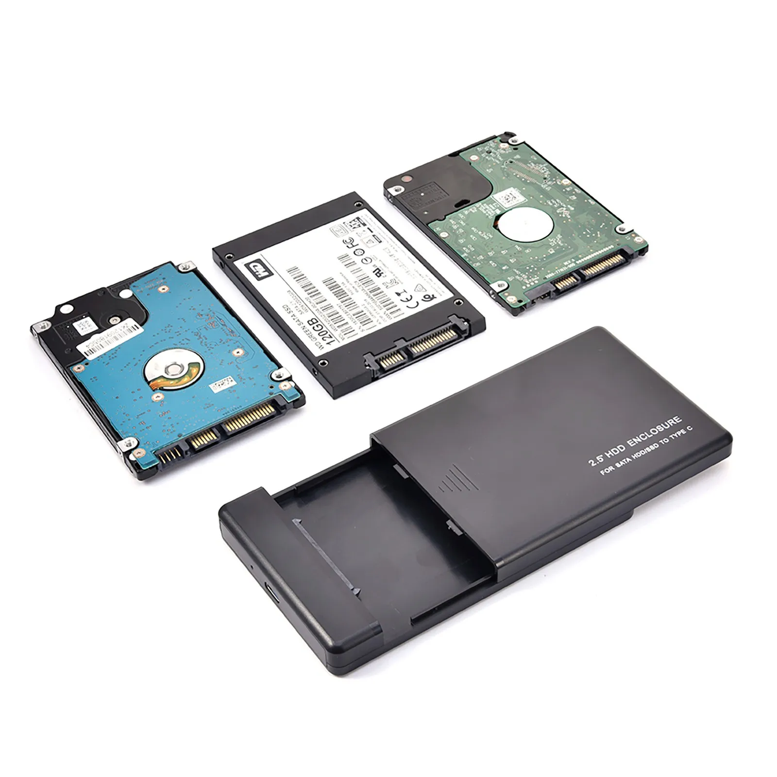 Корпус для жесткого диска Sata-USB 2 0 корпус внешнего накопителя Ssd с кабелем USB/ Abs #3 |