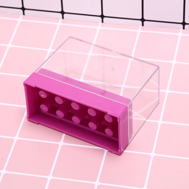 10 отверстий Держатель для фрез ногтей органайзер маникюра коробка хранения