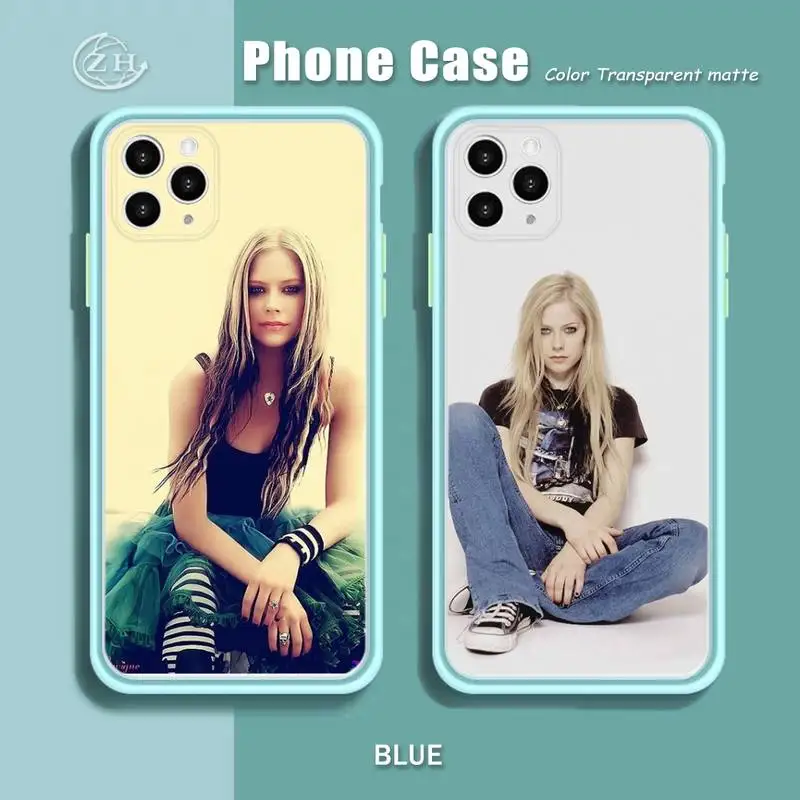 

Avril Lavigne Phone Case For IPhone 12 11 Pro Max X XR XS Max 7 8 Plus Candy Color Cover Case
