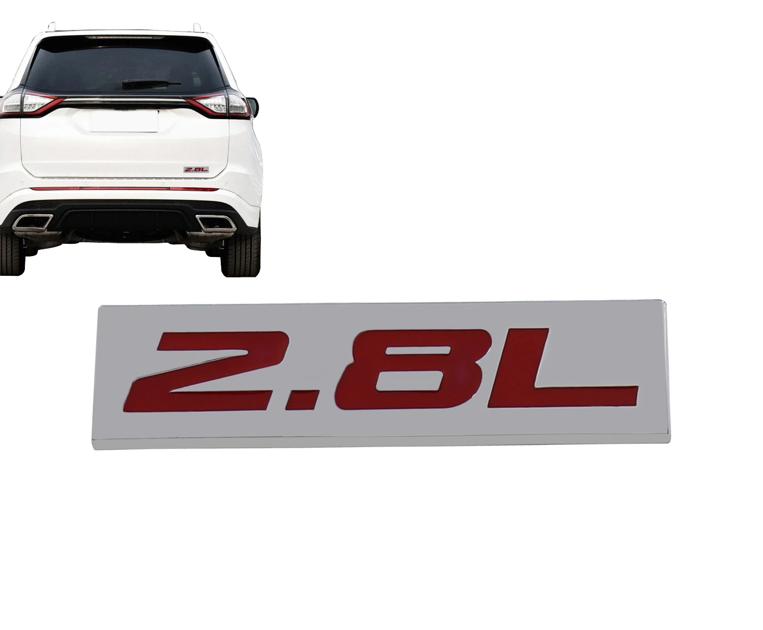 Хром Красный 2.8L 2 8 L для двигателя крыла багажник эмблема багажника Наклейка