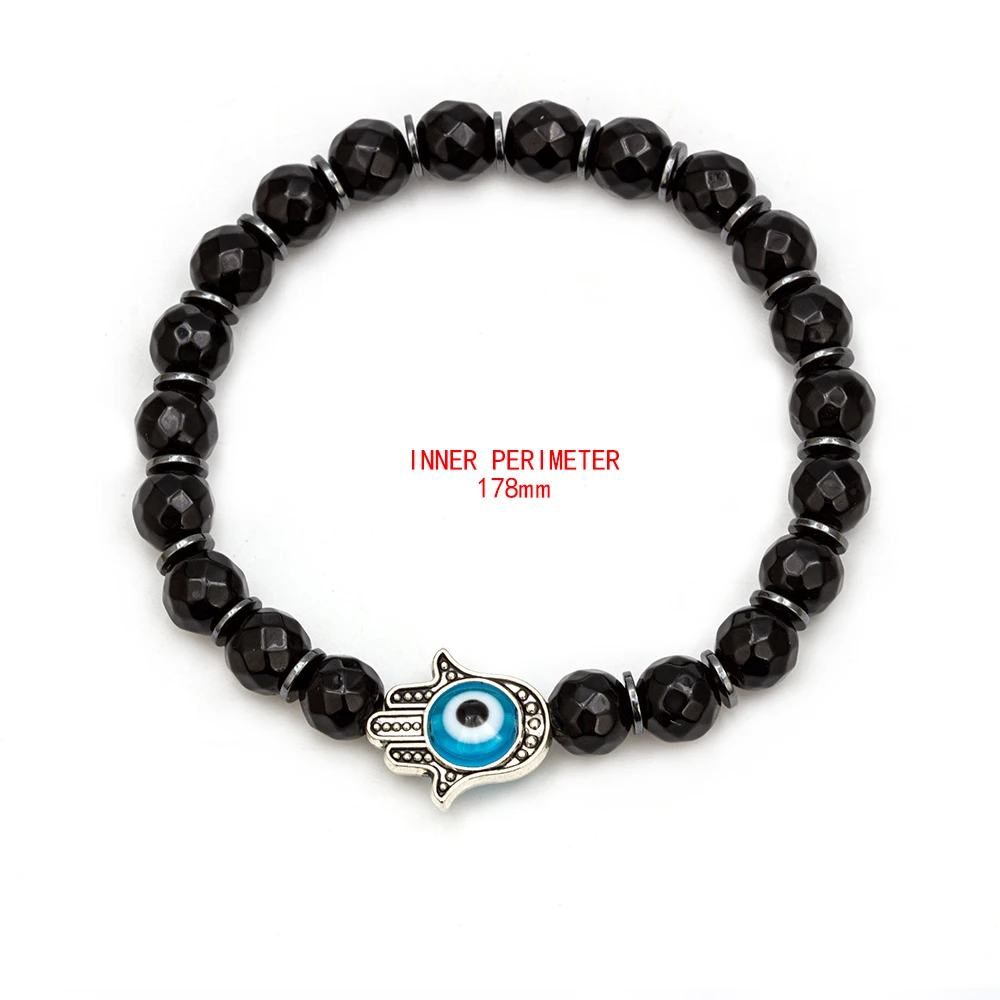 MEIBEADS 1 шт. Бусы из гранёных камней браслет Хамса рука сглаза кристалл для женщин
