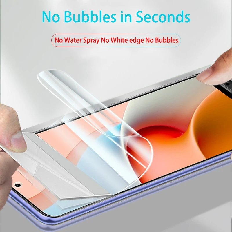 2in1 Hydrogel Film For Xiaomi Redmi Note 10 9 8 Pro 9S 7 6 S T Screen Protector 8T K30 9A 9C 8A 7A 10X K40 Pro 5G Not Glass Film