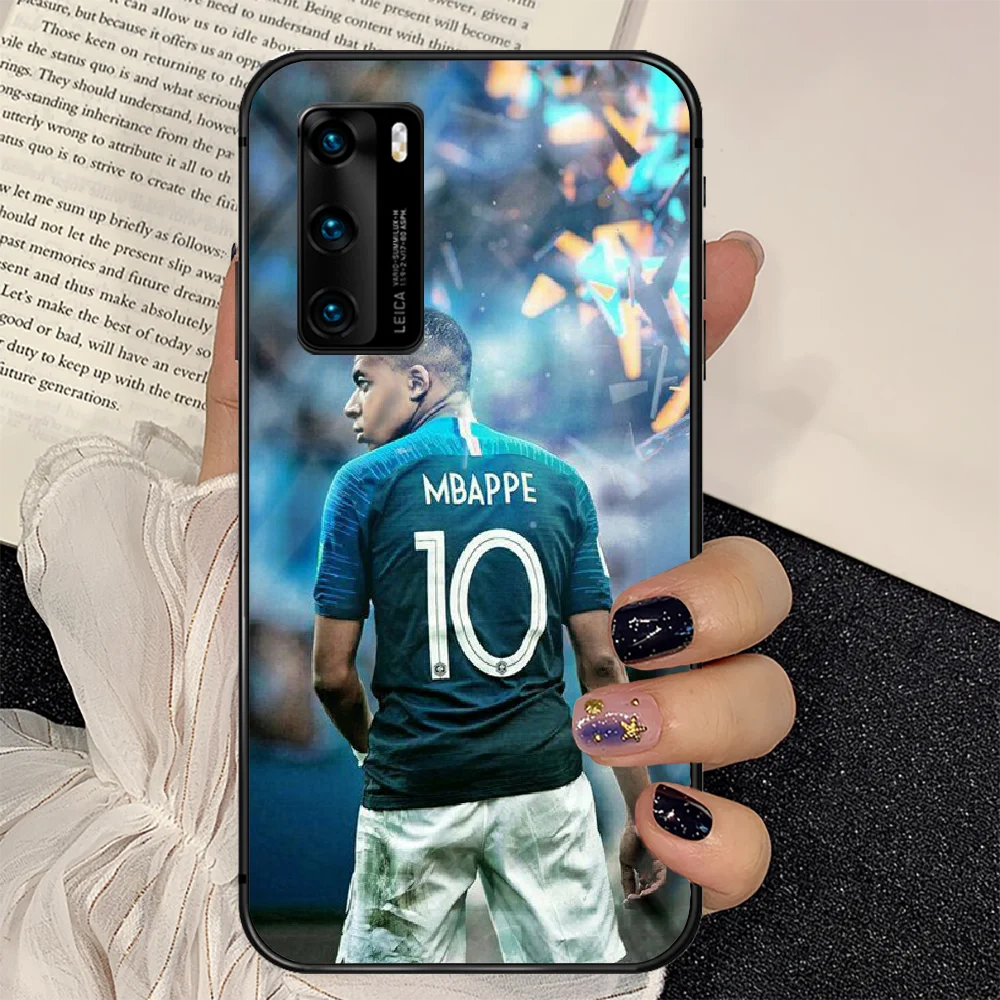 

Kylian Mbappe football Phone Tempered Glass Case Cover For Huawei P Nova Mate 5T 20 30 40 E Pro Lite Smart 2019 2021 Silicone
