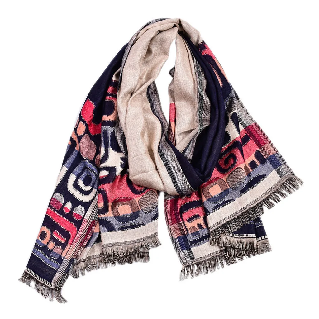 Модный зимний шарф унисекс с кисточками мягкие зимние шарфы длинные для мужчин и