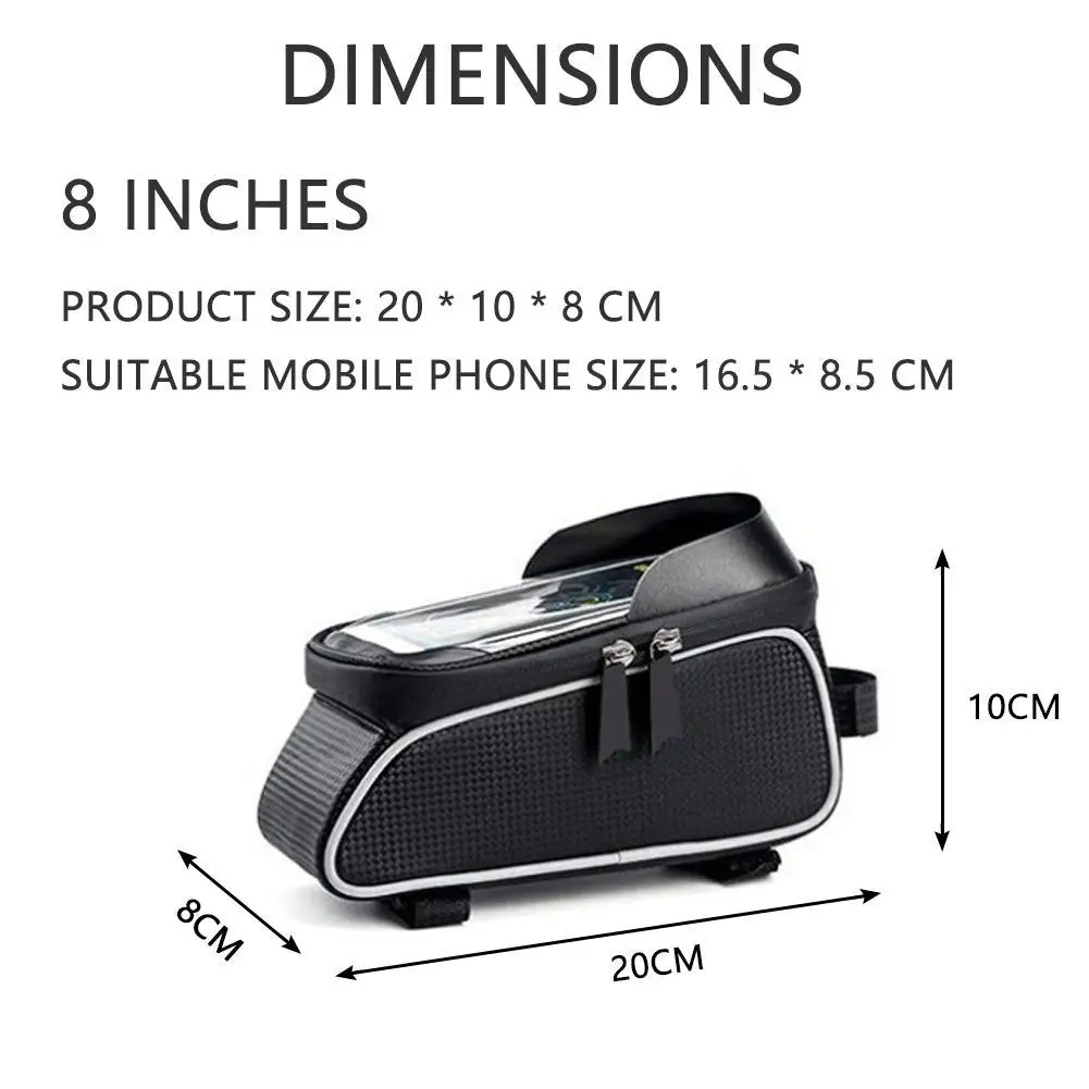 

Bike Upper Tube Bag Waterproof Sunshade Riding Bag Front Tube Screen Bag Front Beam Screen Bag