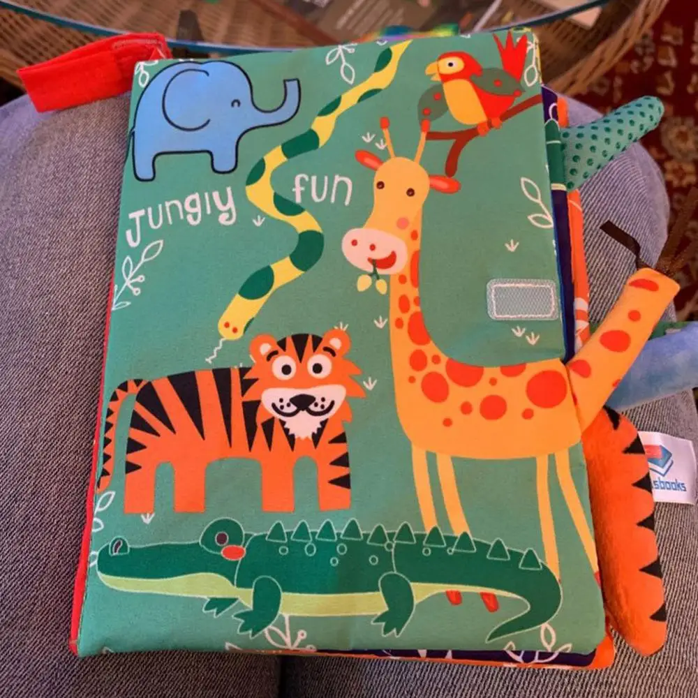 

Hot sale Baby Book Early Learning Tearing Tail Cloth Book Soft Washable Parent-child Interactive Sound Paper Cloth Book Kids Toy