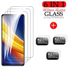 Стекло для xiaomi mi poco x3 pro 6 в 1, Защитная пленка для xiaomi xiomi redmi note 9 pro, защита для экрана, закаленное стекло