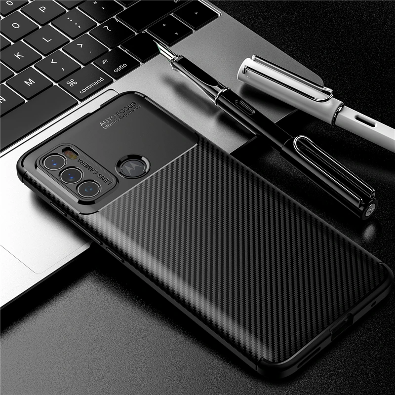 for motorola moto g60 case bumper silicone slim carbon fiber anti knock back case for motorola moto g60 cover for moto g60 g 60 free global shipping