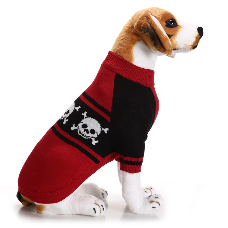 Большой зимний свитер для собак одежда теплый Рождественский Хэллоуина верхняя