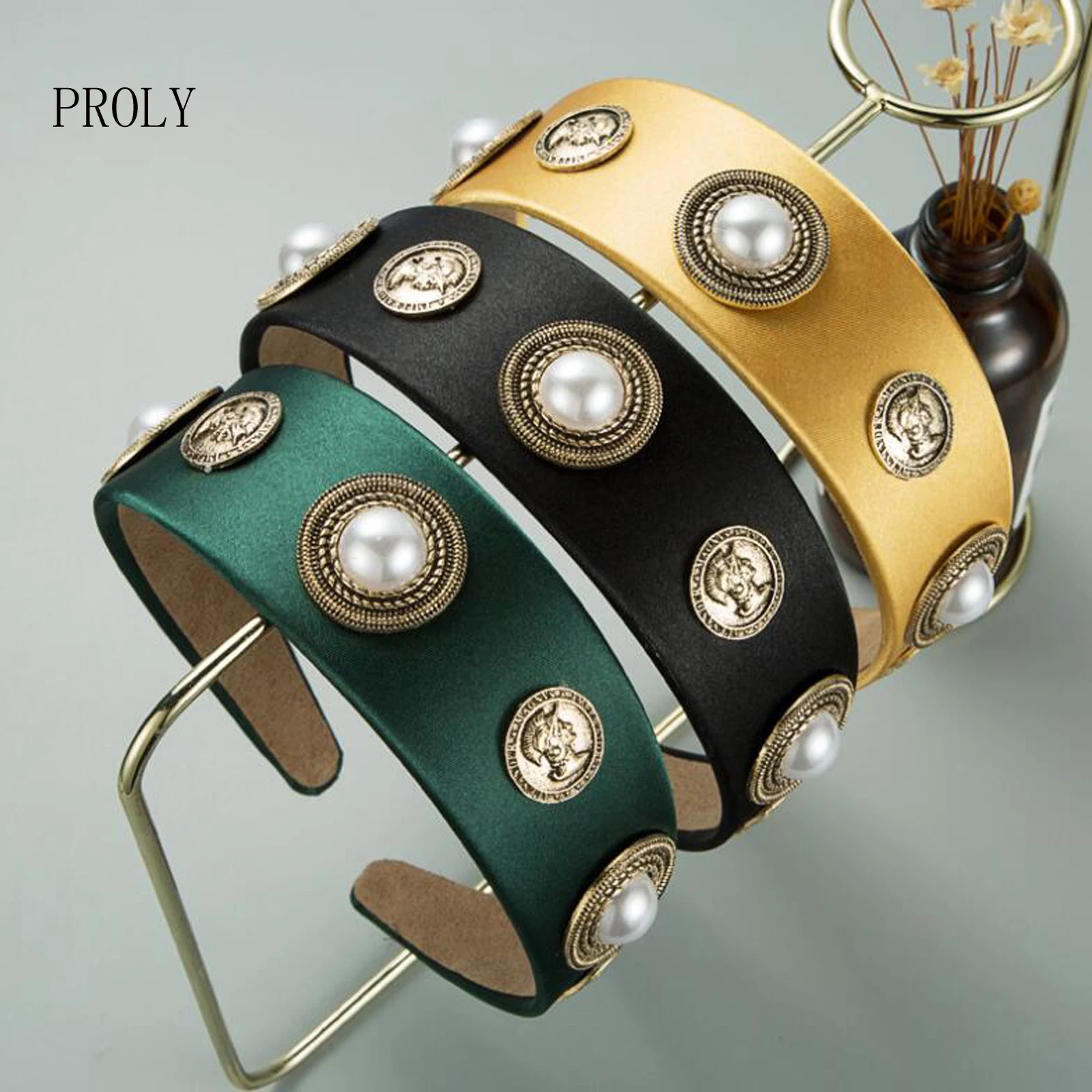 

Повязка на голову женская, широкая, с барочным тюрбаном