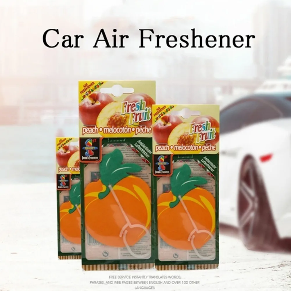 

1pc Car Air Freshener Hanging Paper Tree Cardboard For Home Car Decoration Random Fragrance Delivery Fruit Scent