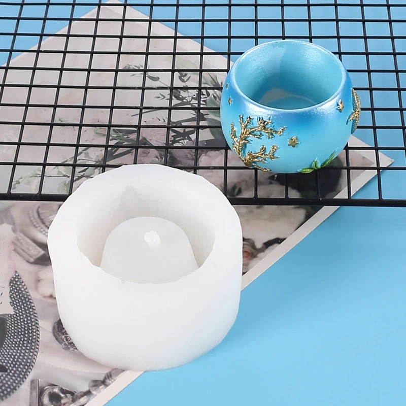 

Succulent Flowerpot Epoxy Resin Mold Concrete Cement Clay Planter Pot Silicone Mould DIY Crafts Candle Soap Casting Tools