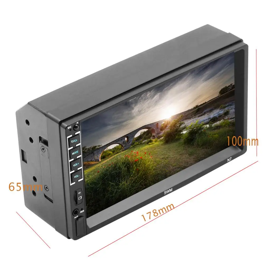 Автомобильный 2 Din USB радио Видео мультимедийный плеер " Mirror Link HD Универсальный авто стерео аудио WiFI Bluetooth EQ