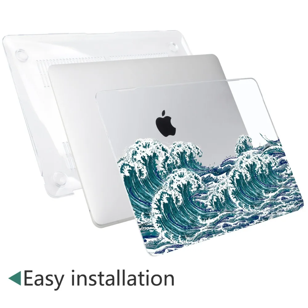 Жесткий Чехол для ноутбука с цветочным принтом для Macbook Pro retina 11 12 13 15 Air Pro 15 16 A2141 A1932 A1989 чехол с кристаллами